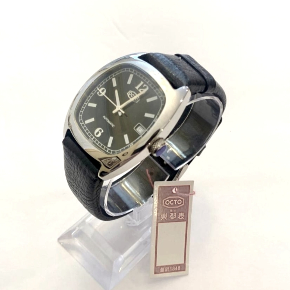 Octo Men's Swiss Leather Strap Automatic Watch EG00-003-1-2DS